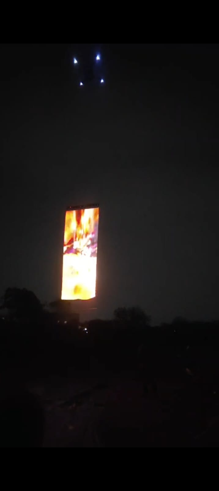 LED panel display drone